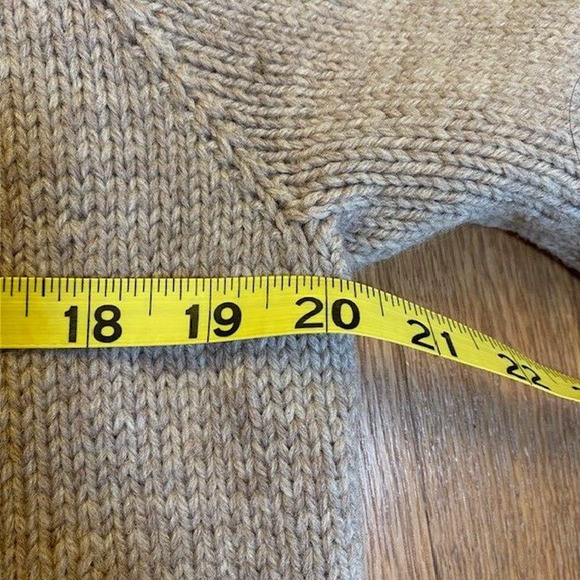 Vintage Fair Isle Sweater Handmade Knit 100% Wool Cardigan Womens Size Medium - Picture 9 of 9